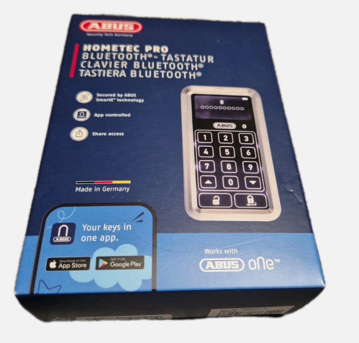 ABUS CFT3100s Digitales Codeschloss Aufbau-Tastatur 6V – Silber