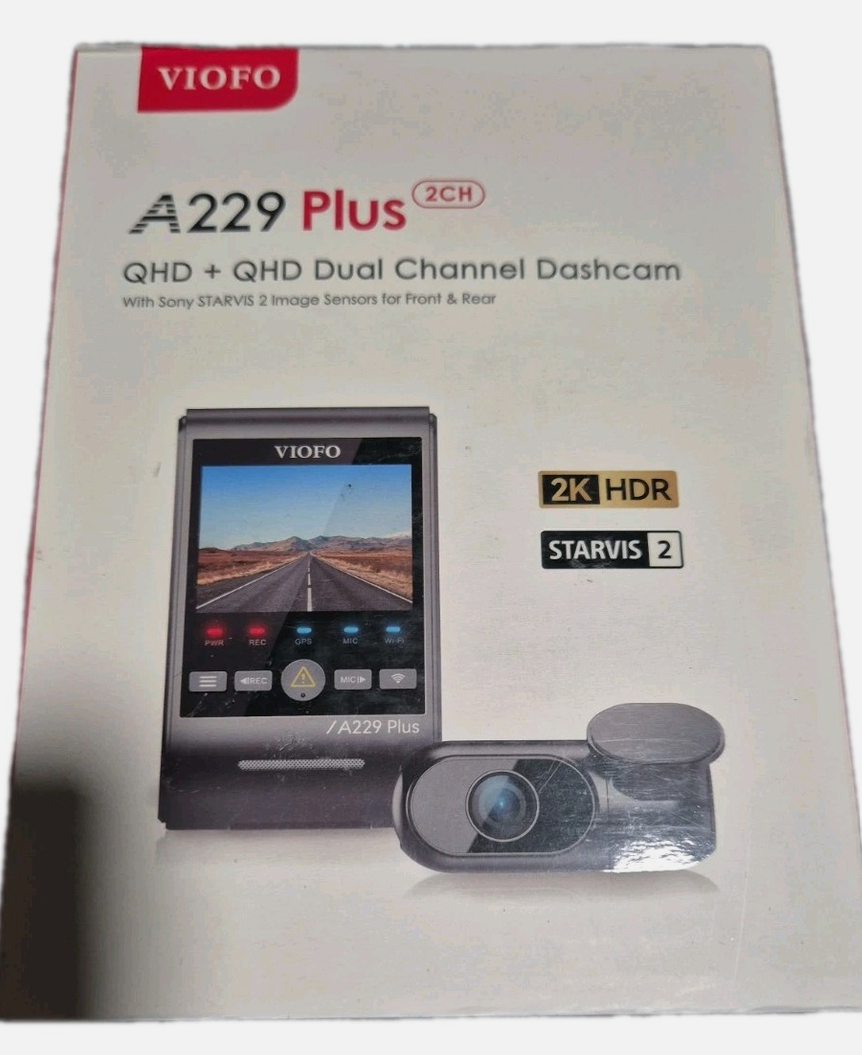 VIOFO A229 Plus 2CH 2K+2K HDR Dashcam mit GPS & Wi-Fi – NEU OVP