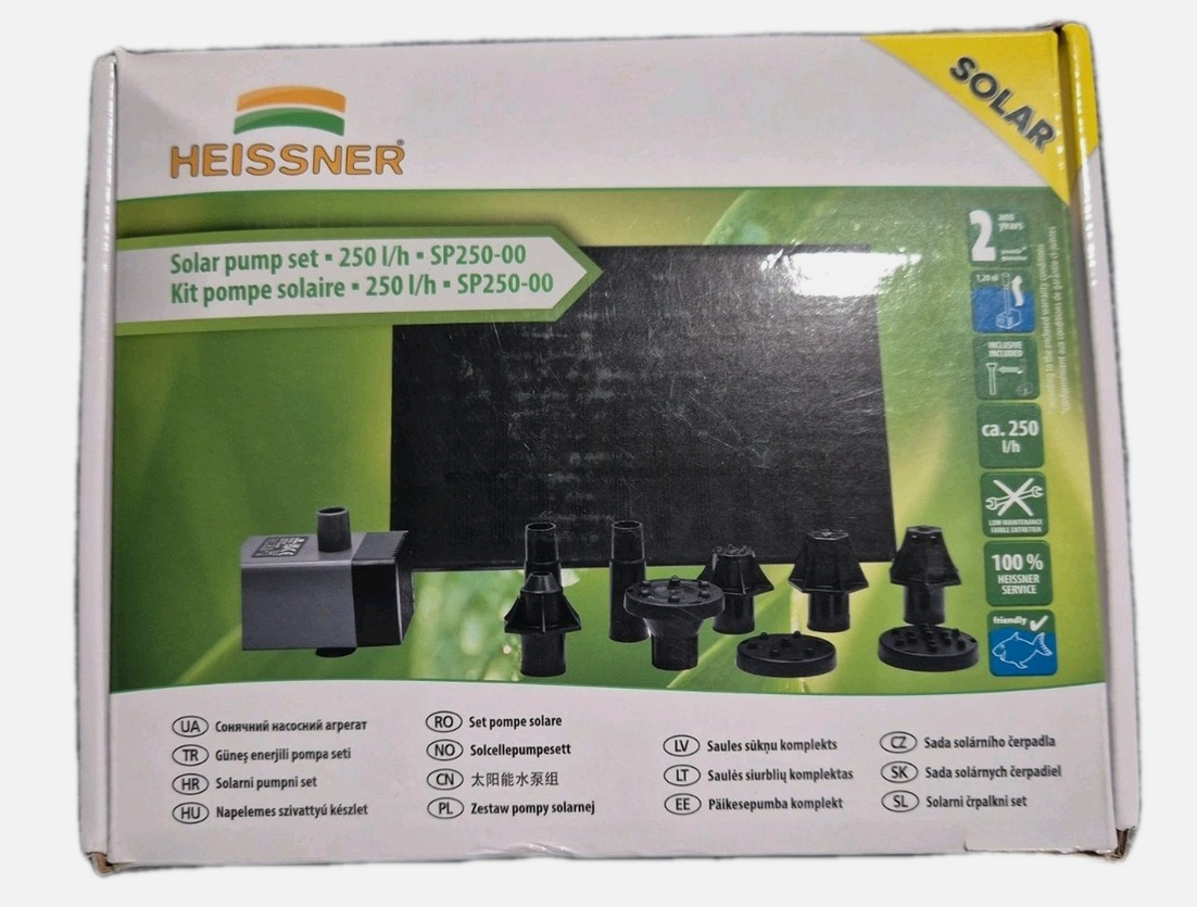 HEISSNER Solarpumpen-Set Teich bis 250 l/h mit externem Solarmodul