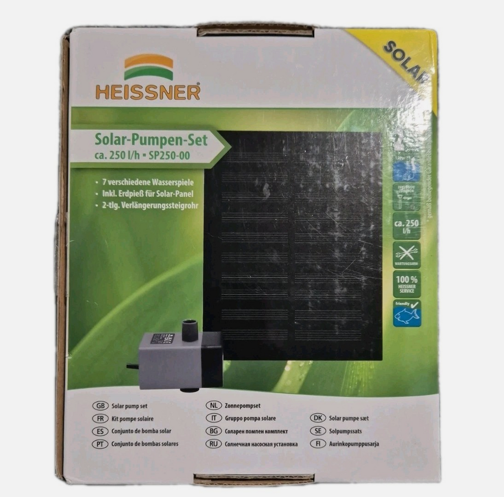 HEISSNER Solarpumpen-Set Teich bis 250 l/h mit externem Solarmodul