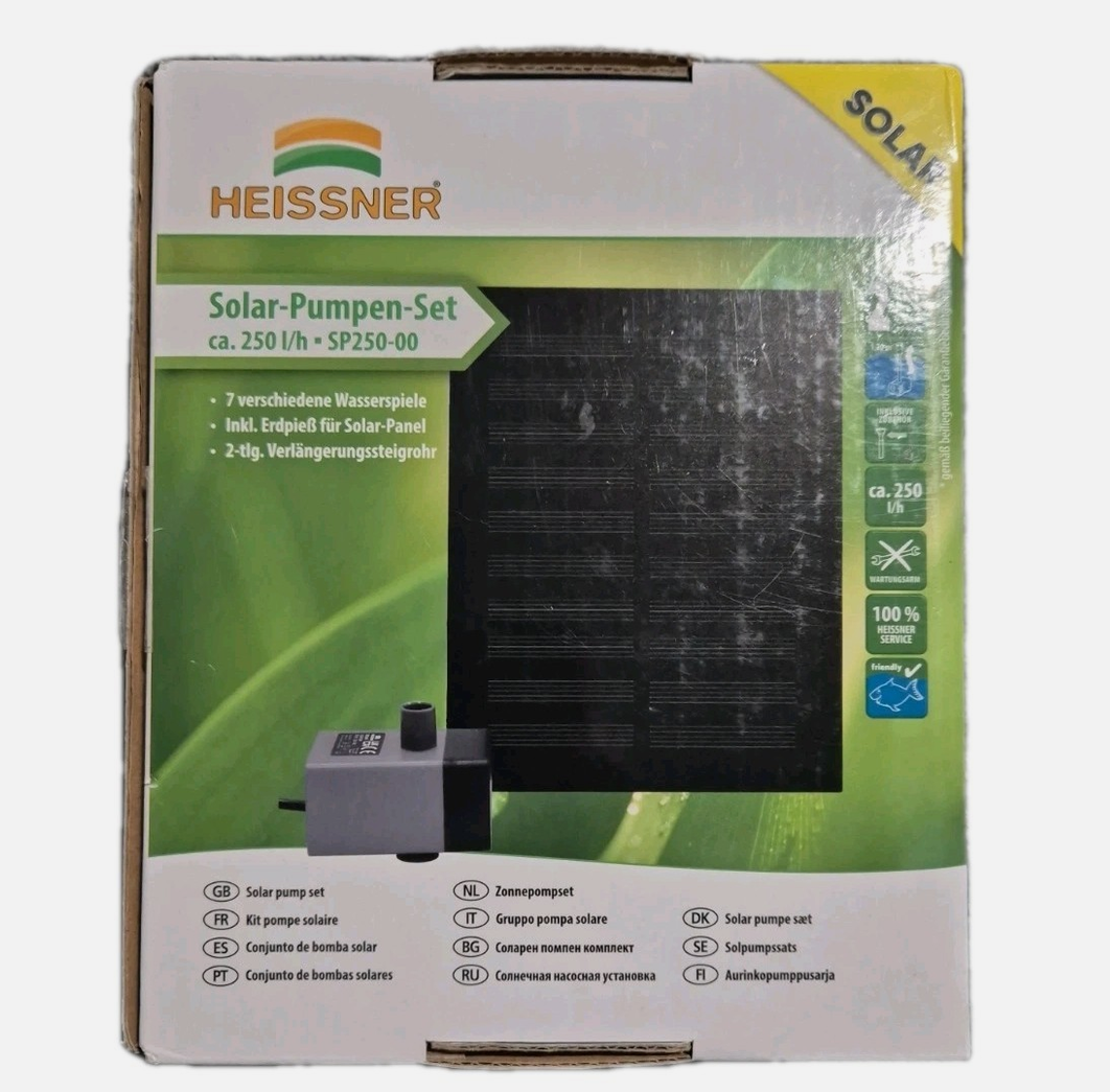 HEISSNER Solarpumpen-Set Teich bis 250 l/h mit externem Solarmodul