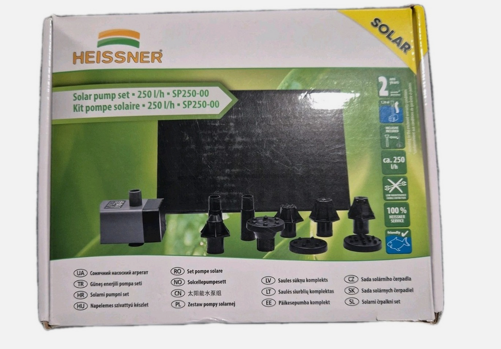HEISSNER Solarpumpen-Set Teich bis 250 l/h mit externem Solarmodul