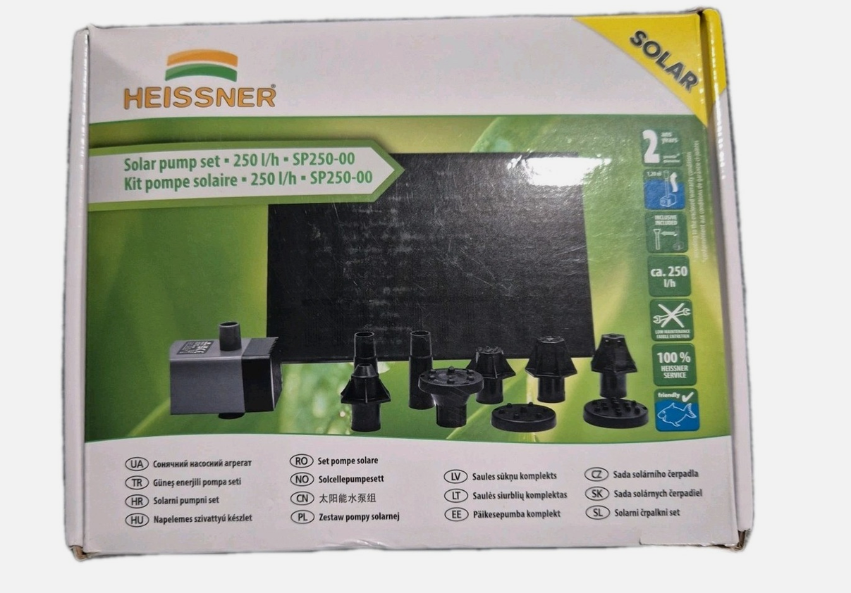 HEISSNER Solarpumpen-Set Teich bis 250 l/h mit externem Solarmodul