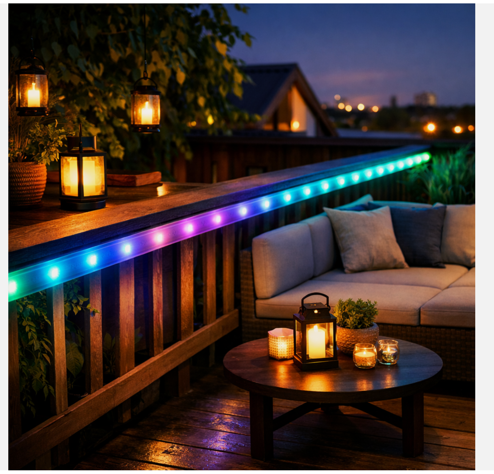 Philips LED Streifen 5m RGBIC+ Außen IP44 Wetterfest 1500lm