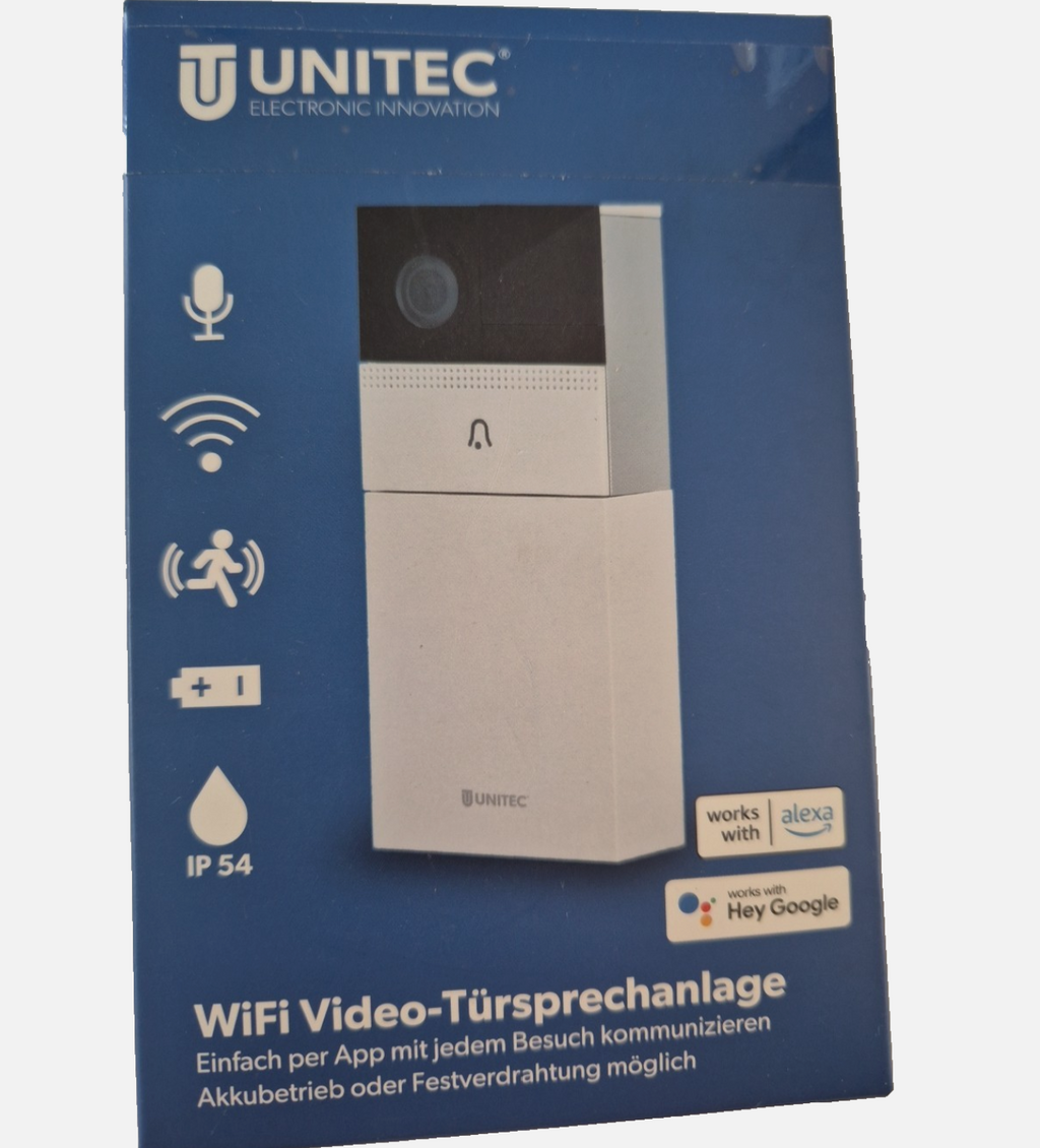 UNITEC WiFi Türkamera mit Funkgong & Smartphone App (Tuya Smart Life)