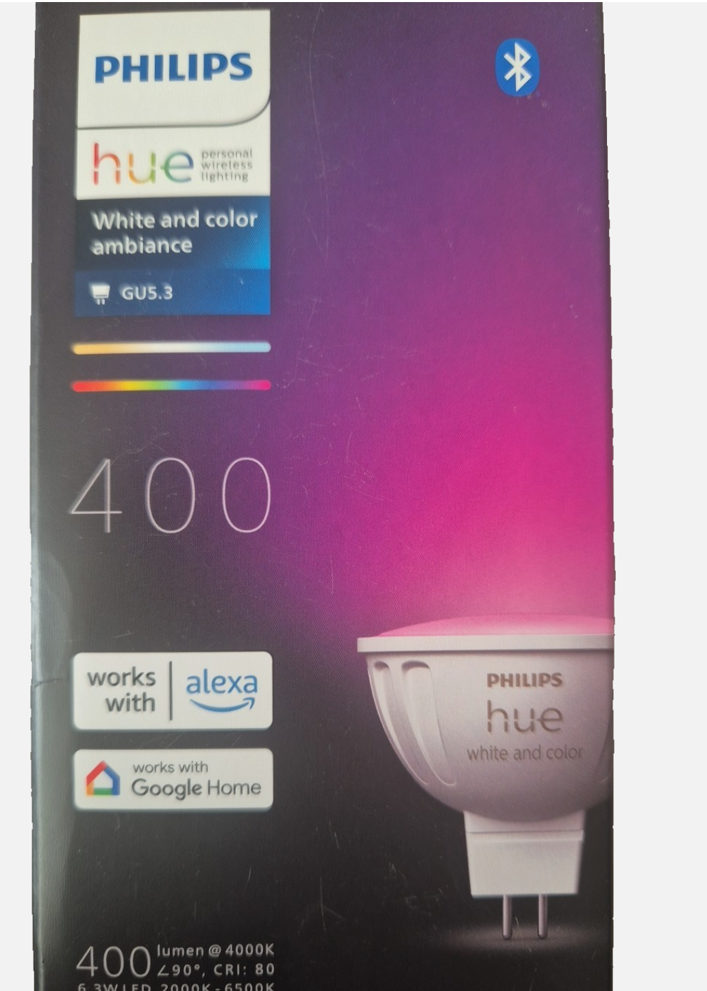 Philips Hue White & Color Ambiance MR16 LED-Lampe 400lm Einzelpack