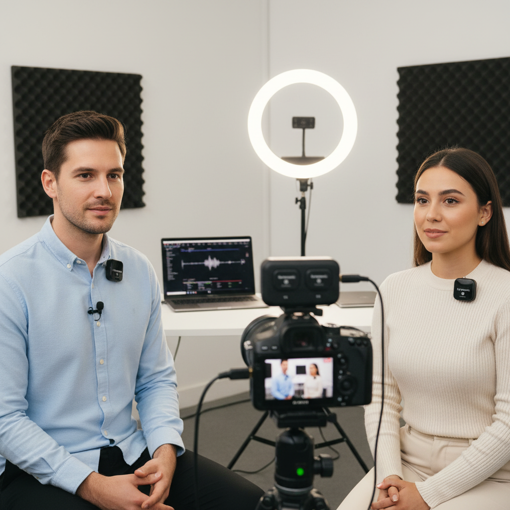 Saramonic Blink900 B2 Funkmikrofon im Einsatz bei Video-Interview